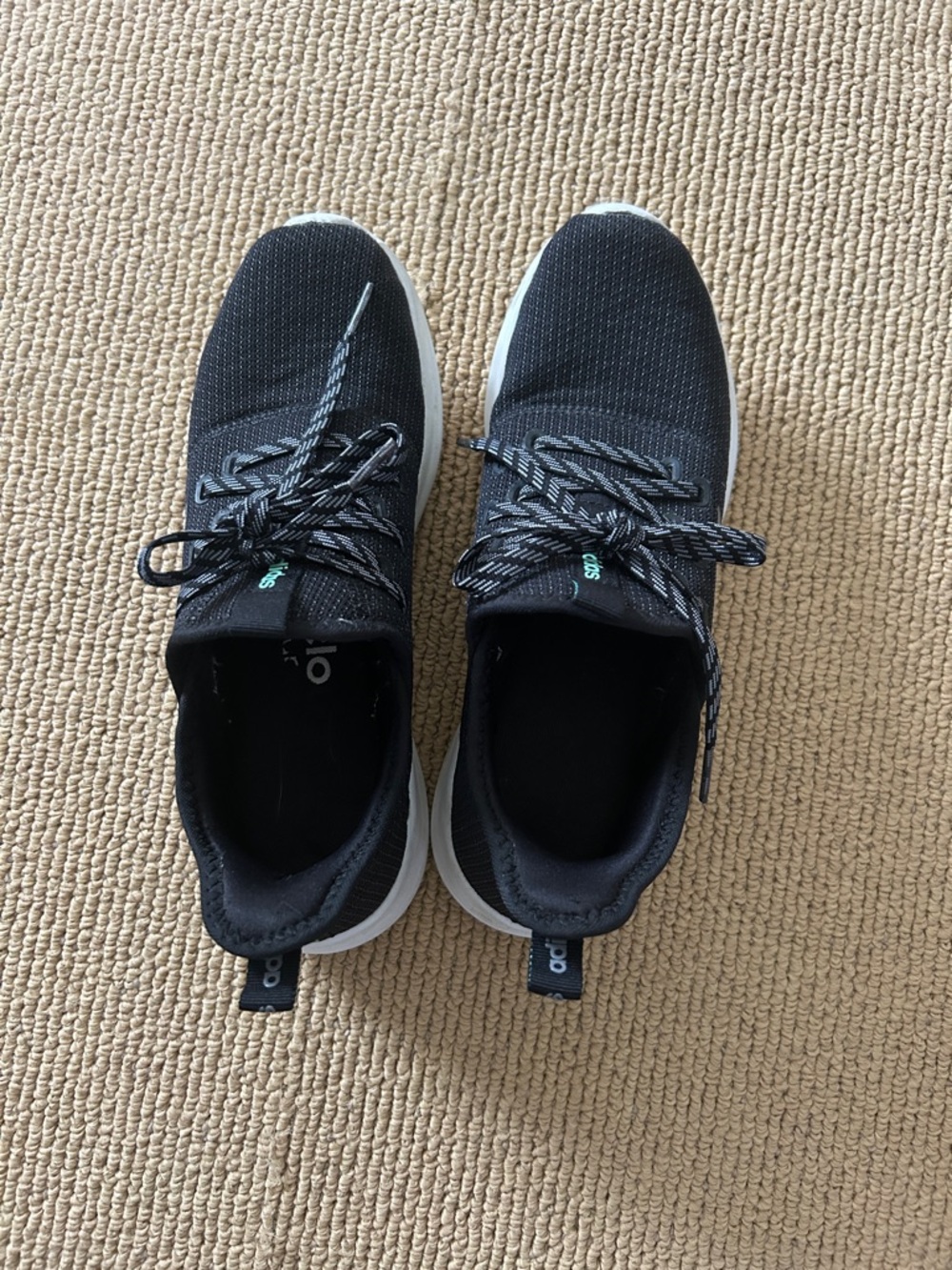 adidas Black and White Women's Knit Sneakers